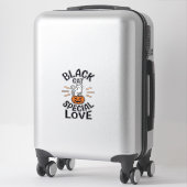 Sticker Conception de vecteur de chat noir d'amour spécial (Sur valise)