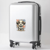 Sticker Conception de vecteur de gravure d'éclaboussure de (Sur valise)