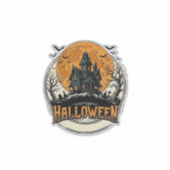 Sticker Conception de vecteur de maison hantée Halloween v (Devant)