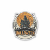 Sticker Conception de vecteur de maison hantée Halloween v (Devant)