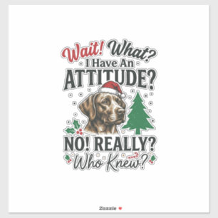 Sticker Conception de vecteur de Noël d'attitude de chien