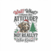 Sticker Conception de vecteur de Noël d'attitude de chien  (Devant)