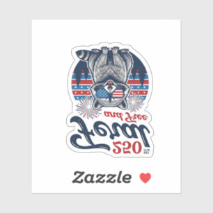 Sticker Conception de vecteur patriotique de raton laveur