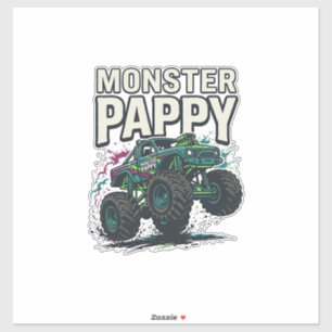 Sticker Conception de vecteur vintage de camion monstre Pa