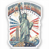 Sticker Conception d'esprit libre nation libre (Recto)