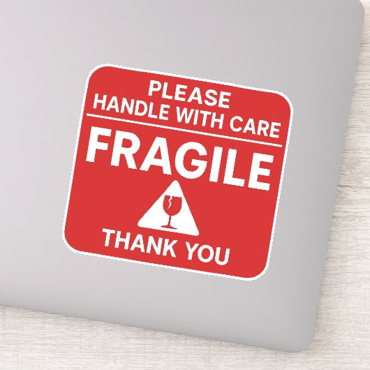 Sticker Conception d'étiquette d'expédition fragile manipu (Détail)