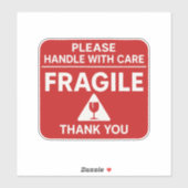 Sticker Conception d'étiquette d'expédition fragile manipu (Feuille)