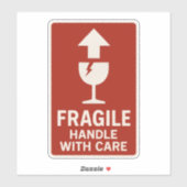 Sticker Conception d'étiquette d'expédition fragile manipu (Feuille)