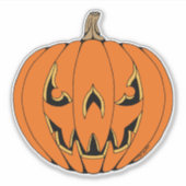 Sticker Conception d'Halloween de citrouille effrayante Ja (Devant)