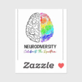 Sticker Conception du cerveau, ABA Therapist, Sensibilisat (Feuille)