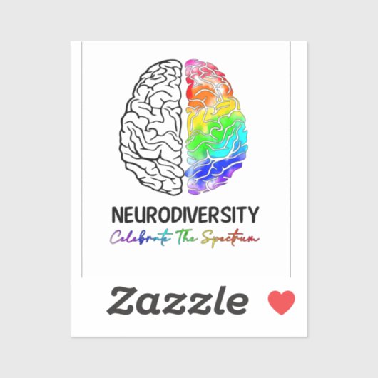 Sticker Conception du cerveau, ABA Therapist, Sensibilisat (Feuille)