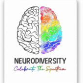 Sticker Conception du cerveau, ABA Therapist, Sensibilisat (Recto)