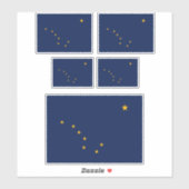 Sticker Conception du drapeau de l'État de l'Alaska (Feuille)