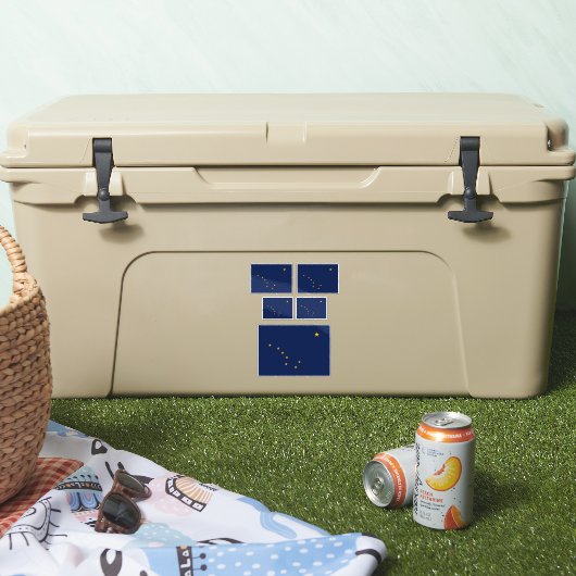 Sticker Conception du drapeau de l'État de l'Alaska (Glacière)