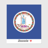 Sticker Conception du drapeau de l'État de Virginie (Feuille)