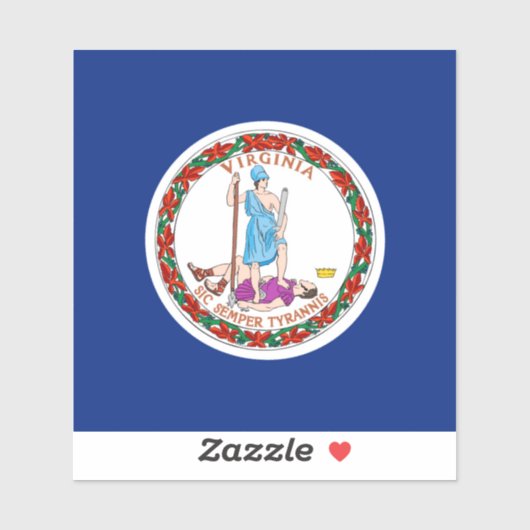 Sticker Conception du drapeau de l'État de Virginie (Feuille)