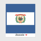 Sticker Conception du drapeau de l'État de Virginie-Occide (Feuille)