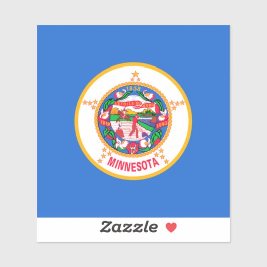 Sticker Conception du drapeau de l'État du Minnesota (Feuille)
