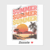 Sticker Conception du texte d'été (Feuille)