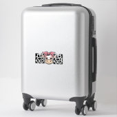 Sticker Conception graphique de maman vache mignonne arc_1 (Sur valise)