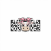 Sticker Conception graphique de maman vache mignonne arc_1 (Devant)