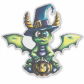 Sticker Conception magique du dragon d'Halloween (Devant)