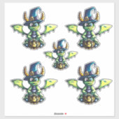 Sticker Conception magique du dragon d'Halloween (Feuille)