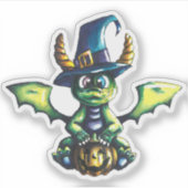 Sticker Conception magique du dragon d'Halloween (Devant)