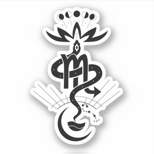 Sticker Conception originale pour 2025 Snake Print, Scorpi (Devant)