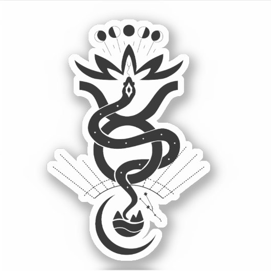 Sticker Conception originale pour l'impression Snake 2025, (Devant)