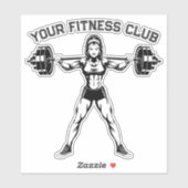 Sticker Conception personnalisée de club de remise en form (Feuille)