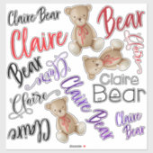 Sticker Conception personnalisée pour une douce fille nomm (Feuille)