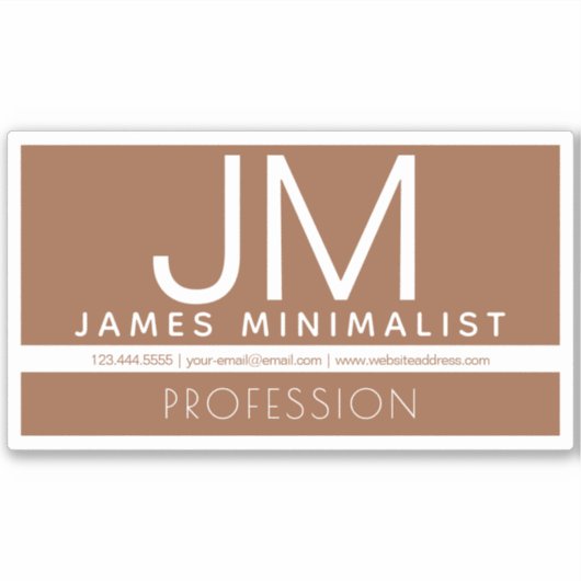 Sticker Conception professionnelle moderne et minimale | B (Devant)