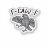 Sticker Conception propre et minimale F Caw F (Devant)