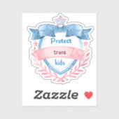 Sticker Conception Protéger les Enfants Trans, Cadeau d'Al (Feuille)