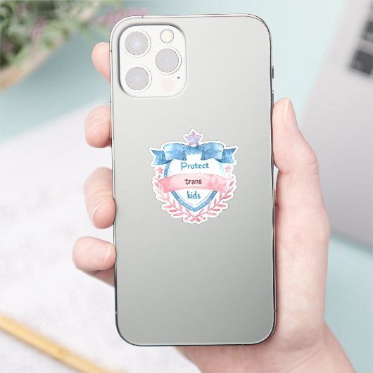 Sticker Conception Protéger les Enfants Trans, Cadeau d'Al (Téléphone)