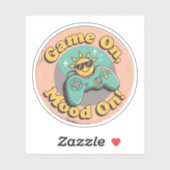 Sticker Conception Rétro Drôle de Jeu Sur Humeur Sur (Feuille)