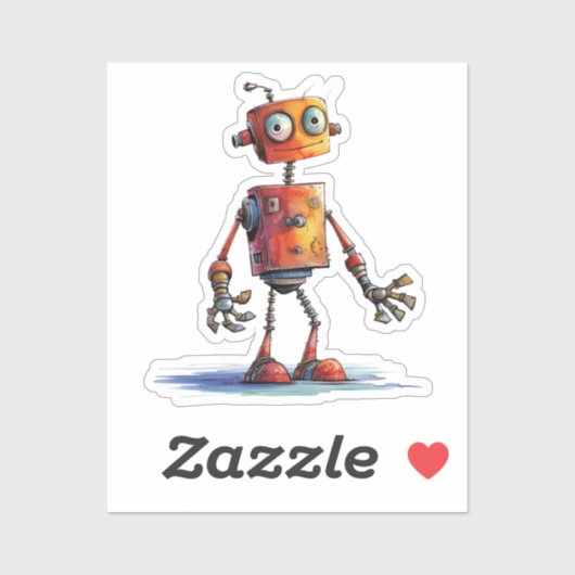 Sticker Conception robotique ironique 2 (Feuille)