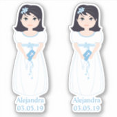 Sticker Conception Romantique Communion Enfant avec Ébarbe (Devant)