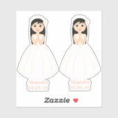 Sticker Conception Romantique Communion Enfant Brun (Feuille)