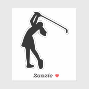 Sticker Conception silhouette de fille du joueur de golf