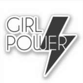 Sticker Conception SVG noir Cool Power Girl couleur person (Devant)