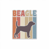 Sticker Conception vectorielle à rayures rétro de chien Be (Devant)