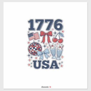 Sticker Conception vectorielle coquette patriotique USA 17
