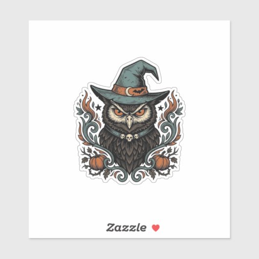 Sticker Conception vectorielle de chapeau de sorcière de h (Feuille)