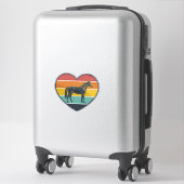 Sticker Conception vectorielle de cheval de cœur de couche (Sur valise)