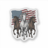 Sticker Conception vectorielle de chevaux de course patrio (Devant)