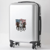 Sticker Conception vectorielle de chevaux de course patrio (Sur valise)