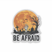 Sticker Conception vectorielle de cimetière d'Halloween vi (Devant)