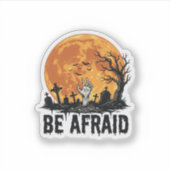 Sticker Conception vectorielle de cimetière d'Halloween vi (Devant)